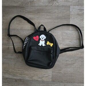 MARC TETRO Bichon Fries Black Small Backpack Adjustable Straps Pre-owned